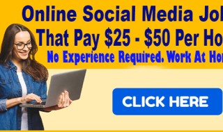 Online Social Media Jobs That Pay $25 - $50 Per Hour. No Experience Required. Work At Home.